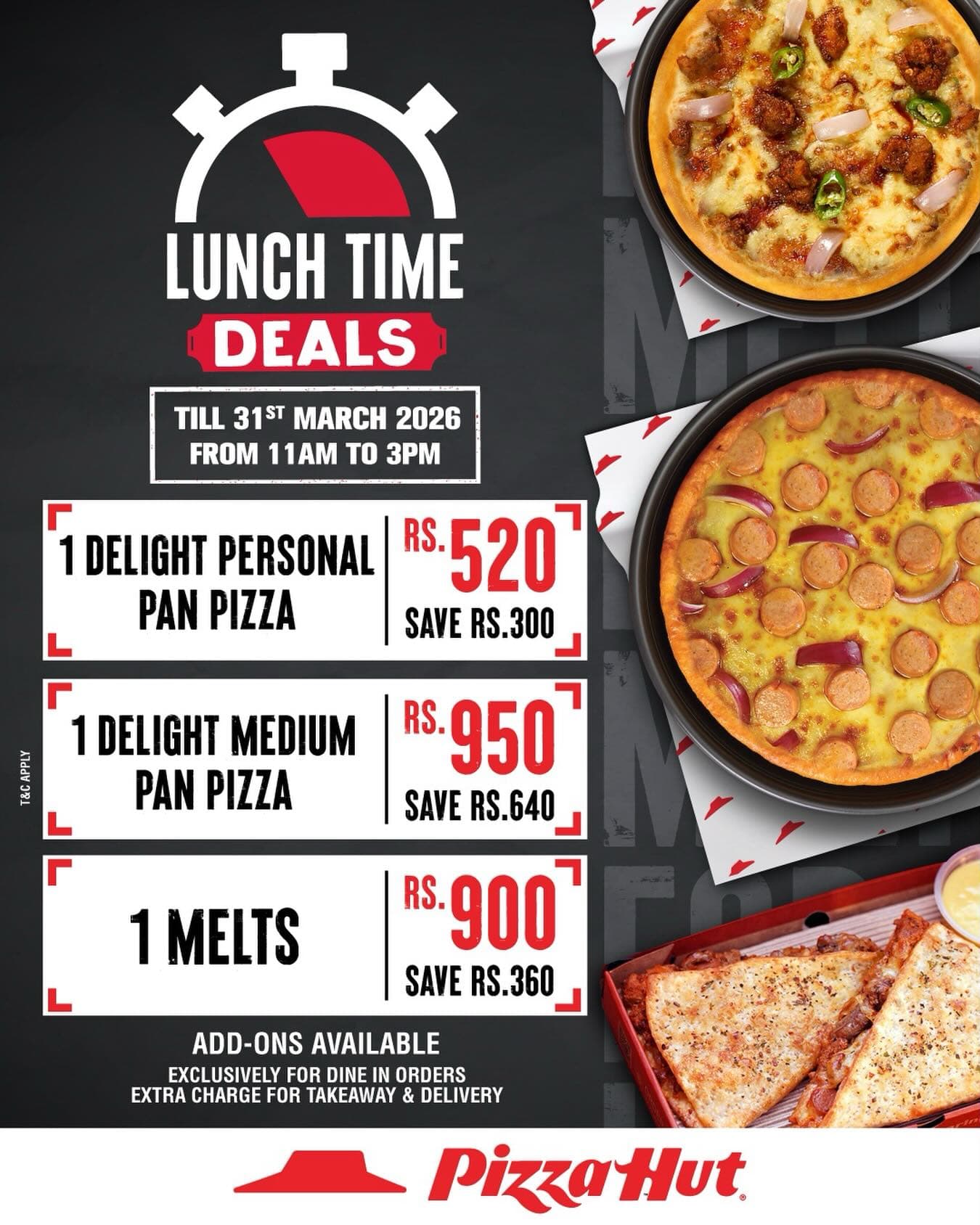 Lunch Time Deals at Pizza Hut